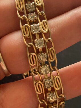 Rhinestone tennis bracelet